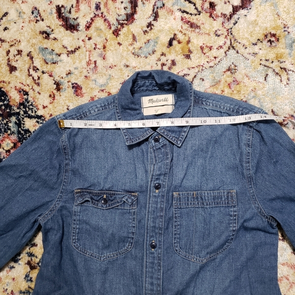 Madewell Chambray Denim Shirt Button Down Long Sleeve Size XS - Picture 7 of 10